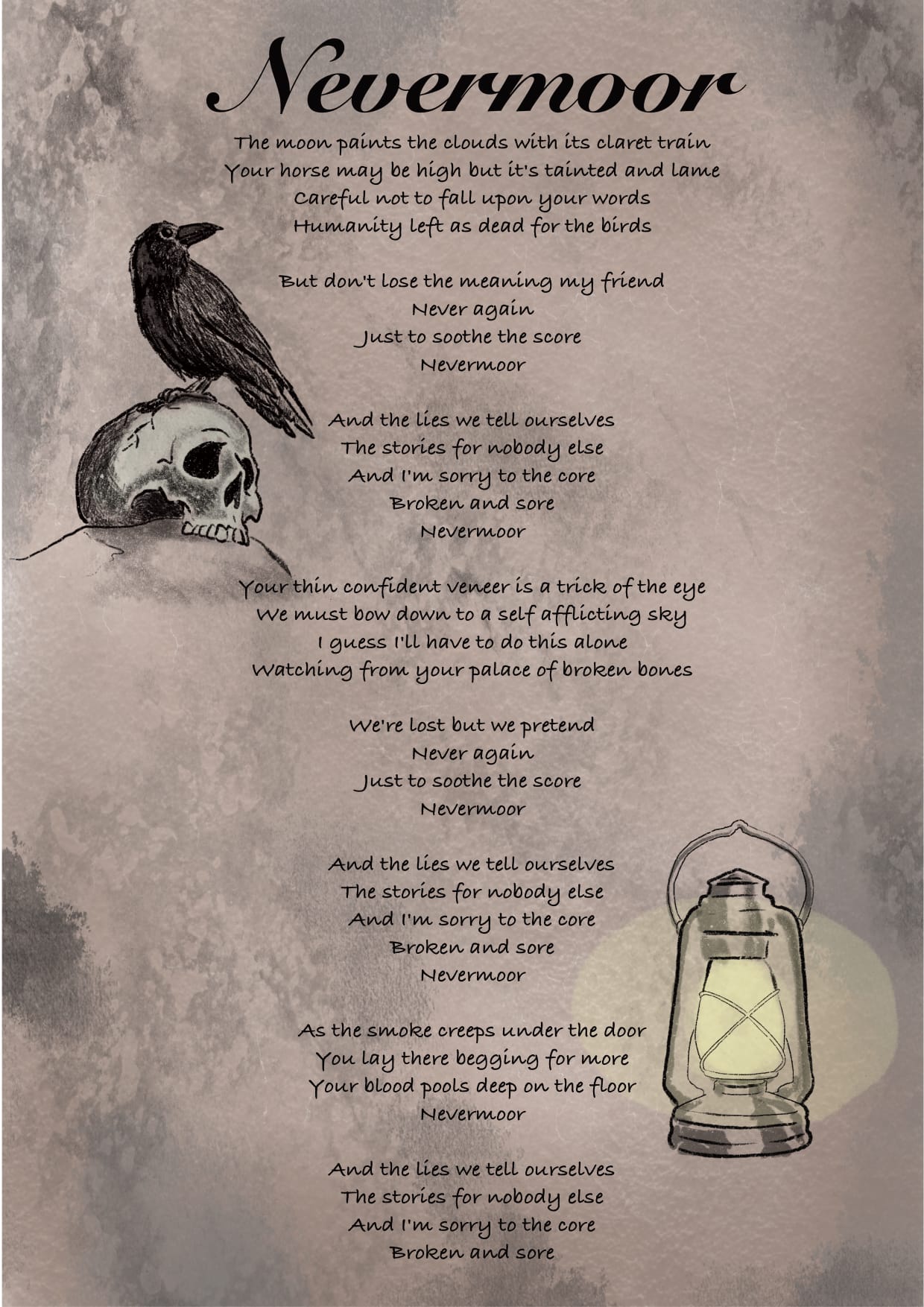Signed Printed Lyric Sheets